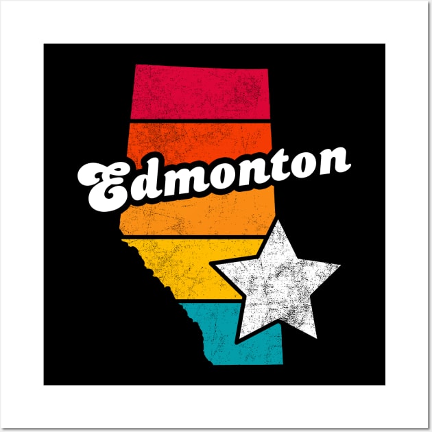 Edmonton Alberta Canada Vintage Distressed Souvenir Wall Art by NickDezArts